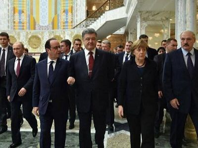 Перед переговорами в Минске, 11.2.15. Фото: ЕРA Перед переговорами в Минске, 11.2.15. Фото: ЕРA