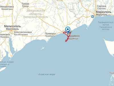 Бердянск на карте. Источник - https://maps.yandex.ru Бердянск на карте. Источник - https://maps.yandex.ru