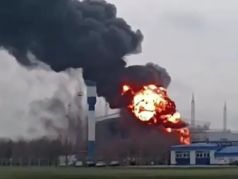 Пожар на нефтебазе. Кадр видео. Фото: Соцсети